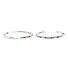 Load image into Gallery viewer, 2.24 Carat Genuine Multi Sapphire .925 Sterling Silver Earrings