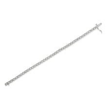 Load image into Gallery viewer, .925 Sterling Silver 1.0 Cttw Diamond Miracle-Set Square Milgrain 7" Link Tennis Bracelet (I-J Color, I3 Clarity)
