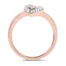 Load image into Gallery viewer, 0.29 Carat Genuine White Diamond 14K Rose Gold Ring (E-F Color, SI1-SI2 Clarity)