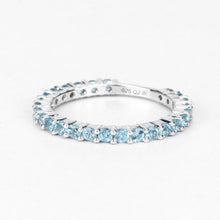Load image into Gallery viewer, 0.94 Carat Genuine Swiss Blue Topaz .925 Sterling Silver Ring