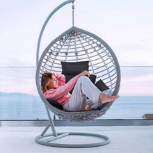 Load image into Gallery viewer, Egg Chair Hanging Basket Seat Cushion with Headrest