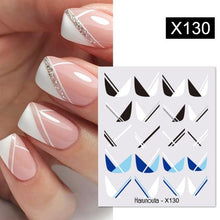 将图片加载到图库查看器,Egg Shell French Lines Water Decals Sticker Geometric Flowers Leaves Bubble Design Slider For Manicuring Nail Art Manicure Lips Nail Art Decorations Slider Nail Art Stickers Decals Nail Art Supplies Valentines Day 3D Self-Adhesive Nail Decorations