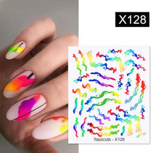 将图片加载到图库查看器,Egg Shell French Lines Water Decals Sticker Geometric Flowers Leaves Bubble Design Slider For Manicuring Nail Art Manicure Lips Nail Art Decorations Slider Nail Art Stickers Decals Nail Art Supplies Valentines Day 3D Self-Adhesive Nail Decorations