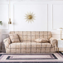 Load image into Gallery viewer, Elastic Plain Floral Printing Sofa Cover Stretch for Living Room Couch Cover Chair Protector 1/2/3/4 Seater Printed Couch Cover for 3 Cushion Couch Floral Pattern Sofa Cover with Separate Cushion Cover Pieces Stretch Sofa Slipcover