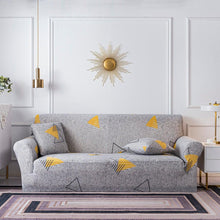 Load image into Gallery viewer, Elastic Plain Floral Printing Sofa Cover Stretch for Living Room Couch Cover Chair Protector 1/2/3/4 Seater Printed Couch Cover for 3 Cushion Couch Floral Pattern Sofa Cover with Separate Cushion Cover Pieces Stretch Sofa Slipcover