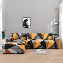 Load image into Gallery viewer, Elastic Sofa Covers for Living Room Stretch Slipcovers Sectional Couch Cover L Shape Corner Armchair Cover 1/2/3/4 Seater Slipcovers Elastic Stylish Printed Sectional Sofa Furniture Protector For Living Room