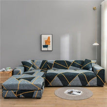 Load image into Gallery viewer, Elastic Sofa Covers for Living Room Stretch Slipcovers Sectional Couch Cover L Shape Corner Armchair Cover 1/2/3/4 Seater Slipcovers Elastic Stylish Printed Sectional Sofa Furniture Protector For Living Room