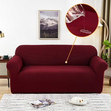 Load image into Gallery viewer, Elastic Waterproof Sofa Cover Plain Color Stretch Sofa Covers for Living Room Slipcover Couch Cover Furniture Protector Sofa Covers Non Slip Sofa Slipcovers with Elastic Hem Living Room Furniture Protector