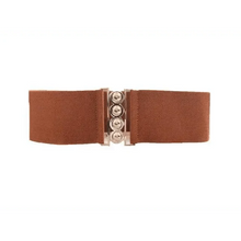 Load image into Gallery viewer, Elastic Wide Strap Plus Size Belts For Women Classic Party And Casual Dress Metal Snap Button Belts For Women