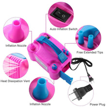 Load image into Gallery viewer, Electric Balloon Pump 600W Balloon Blower Inflator Dual Nozzle