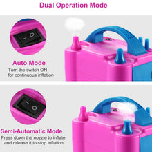 Load image into Gallery viewer, Electric Balloon Pump 600W Balloon Blower Inflator Dual Nozzle