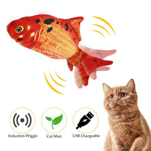 Load image into Gallery viewer, Electric Cat Toy 3D Fish USB Charging Simulation Fish Cat Toys for Cats Pet Toy cat supplies Pet Catnip Toy Moving Cat Kicker Fish Realistic Plush Electric Wagging Fish Motion Kitten Toy Funny Interactive Fish Cat Toys for Cat Exercise