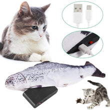 Load image into Gallery viewer, Electric Cat Toy 3D Fish USB Charging Simulation Fish Cat Toys for Cats Pet Toy cat supplies Pet Catnip Toy Moving Cat Kicker Fish Realistic Plush Electric Wagging Fish Motion Kitten Toy Funny Interactive Fish Cat Toys for Cat Exercise