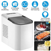 Load image into Gallery viewer, Electric Countertop Ice Make with Ice Scoop Basket Self Cleaning