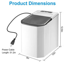 Load image into Gallery viewer, Electric Countertop Ice Make with Ice Scoop Basket Self Cleaning