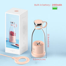 Load image into Gallery viewer, Electric Portable Blender Juice Glass Bottle Fresh Fruit Juicer USB Multifunction Food Strawberry Citrus Milkshake Mixers Maker Mini Electric Portable Blender Juicer Cup USB Rechargeable Juicer Multi-Functional Small Mixer