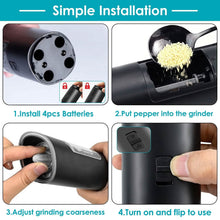 Load image into Gallery viewer, Electric Salt and Pepper Grinder LED Indicator Adjustable Coarseness
