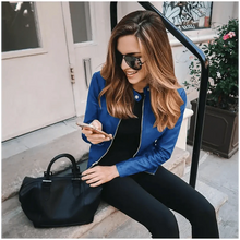 Load image into Gallery viewer, Elegance Autumn And Winter New Solid Color Jacket For Women's PU Leather Warmth Fashion Long-Sleeved Jacket For Women