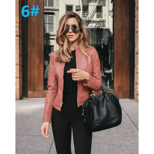 Load image into Gallery viewer, Elegance Autumn And Winter New Solid Color Jacket For Women's PU Leather Warmth Fashion Long-Sleeved Jacket For Women