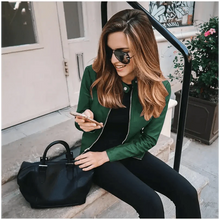 Load image into Gallery viewer, Elegance Autumn And Winter New Solid Color Jacket For Women's PU Leather Warmth Fashion Long-Sleeved Jacket For Women