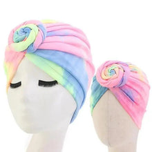 Load image into Gallery viewer, Elegance Mommy And Kids Turban Hat Cap With Big Bow Soft Cute Knot Nursery Beanie Knotted Headban