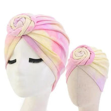 Load image into Gallery viewer, Elegance Mommy And Kids Turban Hat Cap With Big Bow Soft Cute Knot Nursery Beanie Knotted Headban