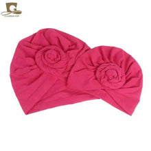 Load image into Gallery viewer, Elegance Mommy And Kids Turban Hat Cap With Big Bow Soft Cute Knot Nursery Beanie Knotted Headban