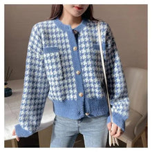 Load image into Gallery viewer, Elegance Short Sweater Cardigan Jacket For Women Modern Imitation Mink Fleece Knitwear Tops Vintage O-neck Knitted Coats