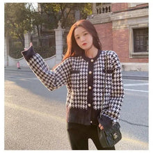 Load image into Gallery viewer, Elegance Short Sweater Cardigan Jacket For Women Modern Imitation Mink Fleece Knitwear Tops Vintage O-neck Knitted Coats
