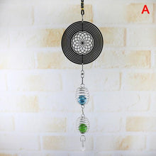 Load image into Gallery viewer, Elegant 3D Metal Hanging Wind Hanging Spinners Spiral Wind Chimes Wind Sculptures With Gazing Ball Spiral Tail Stainless Steel Spin Decor For Indoor Outdoor Spinner Wind Chime With Spiral Tail Ball Center Home Decor
