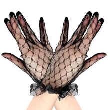 Load image into Gallery viewer, Elegant Black 1 Pair Women Summer Flexible Gloves Stretchy One Size Gloves Excellent For Any Occasion