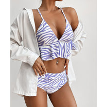 将图片加载到图库查看器,Elegant Black High Waist Two Pieces Bikini Set Women Two Pieces Bathing Suits Ruffled High Waist Bikini Set Swimsuit Female Women Beachwear Swimwear Bather Bathing Suit For Vacation