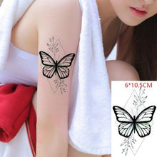 Load image into Gallery viewer, Elegant Black Music Notes Waterproof Sticker Tattoos Temporary Chest Shoulder Tattoos For Men Women
