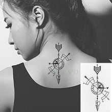 Load image into Gallery viewer, Elegant Black Waterproof Temporary Tattoo Stickers Moon Hill Modern Body Art Stickers Hand Foot High Quality For Womens