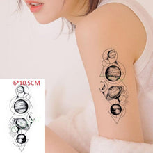 Load image into Gallery viewer, Elegant Black Waterproof Temporary Tattoo Stickers Moon Hill Modern Body Art Stickers Hand Foot High Quality For Womens