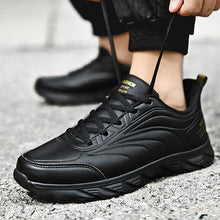 Load image into Gallery viewer, Elegant Black Winter Men Waterproof Snow Shoes Comfortable Sneakers Mens Work Casual Shoes Non-Slip Light Rubber Sole Walk Fashion Sneakers Breathable Comfort Walking Shoes For Mens