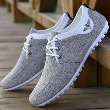 将图片加载到图库查看器,Elegant Casual Mens Shoes Lace-Up Linen Cloth Breathable Mens Canvas Shoes Flats Driving Walking Shoes Driving Sneakers Casual Cloth Shoes Lightweight Outdoor Shoes