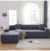将图片加载到图库查看器,Elegant Elastic Sofa Covers Set for Living Room Chaise Lounge L Shape Corner Stretch Couch Armchair Slipcover Furniture Protector Shaped Sofa Cover Sectional Couch Cover for Living Room Fabric Chaise Lounge Slipcover