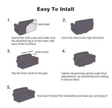 将图片加载到图库查看器,Elegant Elastic Sofa Covers Set for Living Room Chaise Lounge L Shape Corner Stretch Couch Armchair Slipcover Furniture Protector Shaped Sofa Cover Sectional Couch Cover for Living Room Fabric Chaise Lounge Slipcover