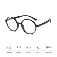 Load image into Gallery viewer, ELEGANT Fashion Round Anti Blue Light Reading Glasses Computer Eyeglasses Women Men Unisex Ultralight Round Frame Presbyopia Eyewear +1.0 ~ 4.0