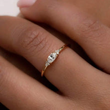 Load image into Gallery viewer, Elegant Gold-Plated Ring with Sparkling Zirconia