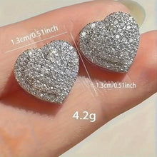 Load image into Gallery viewer, Elegant Heart-Shaped Zirconia Stud Earrings
