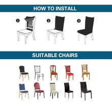 将图片加载到图库查看器,Elegant Kitchen Chair Covers Stretch Seat Covers For Chairs Slipcover Chair house chaise Furniture Covers Gray Chair cover Washable Anti dust Seat Slipcover Protector for Hotel Office Ceremony Banquet Wedding Party