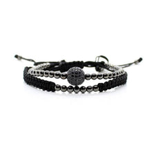 将图片加载到图库查看器,Elegant Men Gold Couple Bracelet Set Beads Men Jewelry Adjustable Bracelets For Women Ball Armband Bangles Luxury Imperial Braided Luxury Bracelets Beads Bangle Charm Jewelry For Men Boys