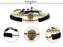 将图片加载到图库查看器,Elegant Men Gold Couple Bracelet Set Beads Men Jewelry Adjustable Bracelets For Women Ball Armband Bangles Luxury Imperial Braided Luxury Bracelets Beads Bangle Charm Jewelry For Men Boys