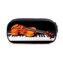 将图片加载到图库查看器,Elegant Music Note Piano Pen Case Holder Stylish Black/White Pencil Bag Guitar Pencil Case Unique Stationery Case For School