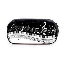 将图片加载到图库查看器,Elegant Music Note Piano Pen Case Holder Stylish Black/White Pencil Bag Guitar Pencil Case Unique Stationery Case For School