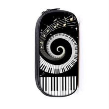 将图片加载到图库查看器,Elegant Music Note Piano Pen Case Holder Stylish Black/White Pencil Bag Guitar Pencil Case Unique Stationery Case For School