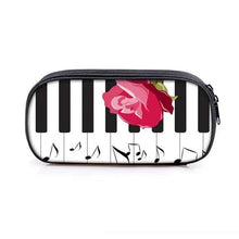 将图片加载到图库查看器,Elegant Music Note Piano Pen Case Holder Stylish Black/White Pencil Bag Guitar Pencil Case Unique Stationery Case For School