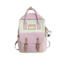 Load image into Gallery viewer, Elegant Nylon Candy Color Waterproof School Bags for Teenagers Girls And Women Nice Patchwork On Backpack For Female